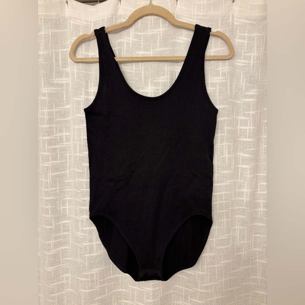 LOFT Black Sleeveless Bodysuit